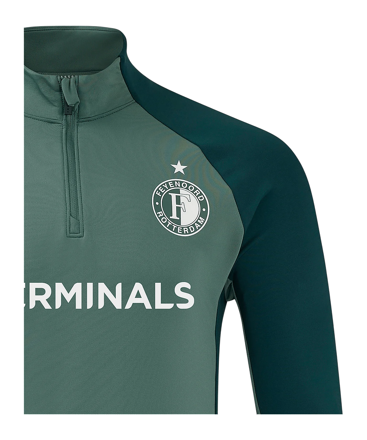 Castore Feyenoord Rotterdam Rise Pro Players 1/4 Zip Sweatshirt Grün F097