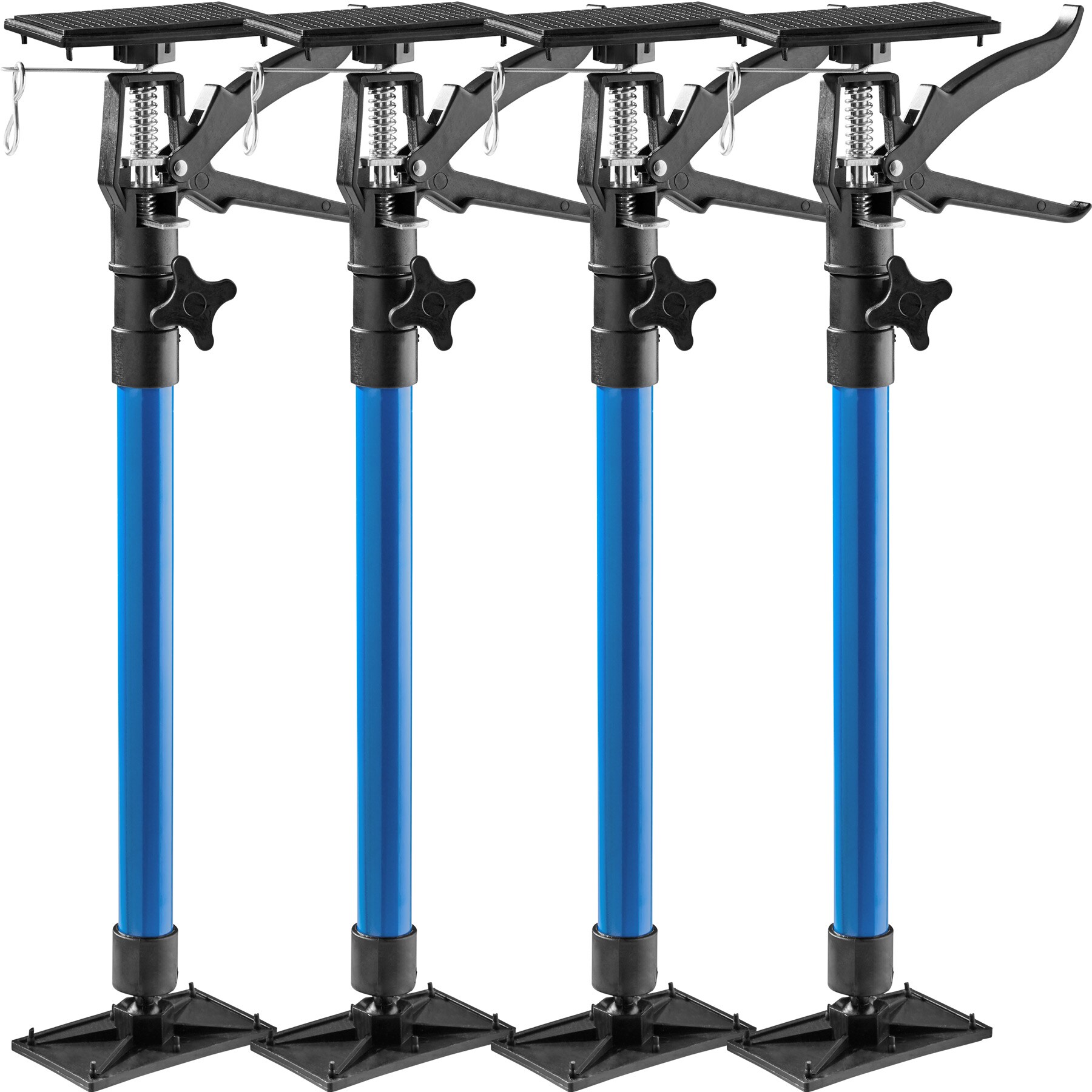 tectake® 4er-Set Türspanner, stufenlos höhenverstellbar, Belastbarkeit 30 kg je Spanner, mit Schnellspannsystem