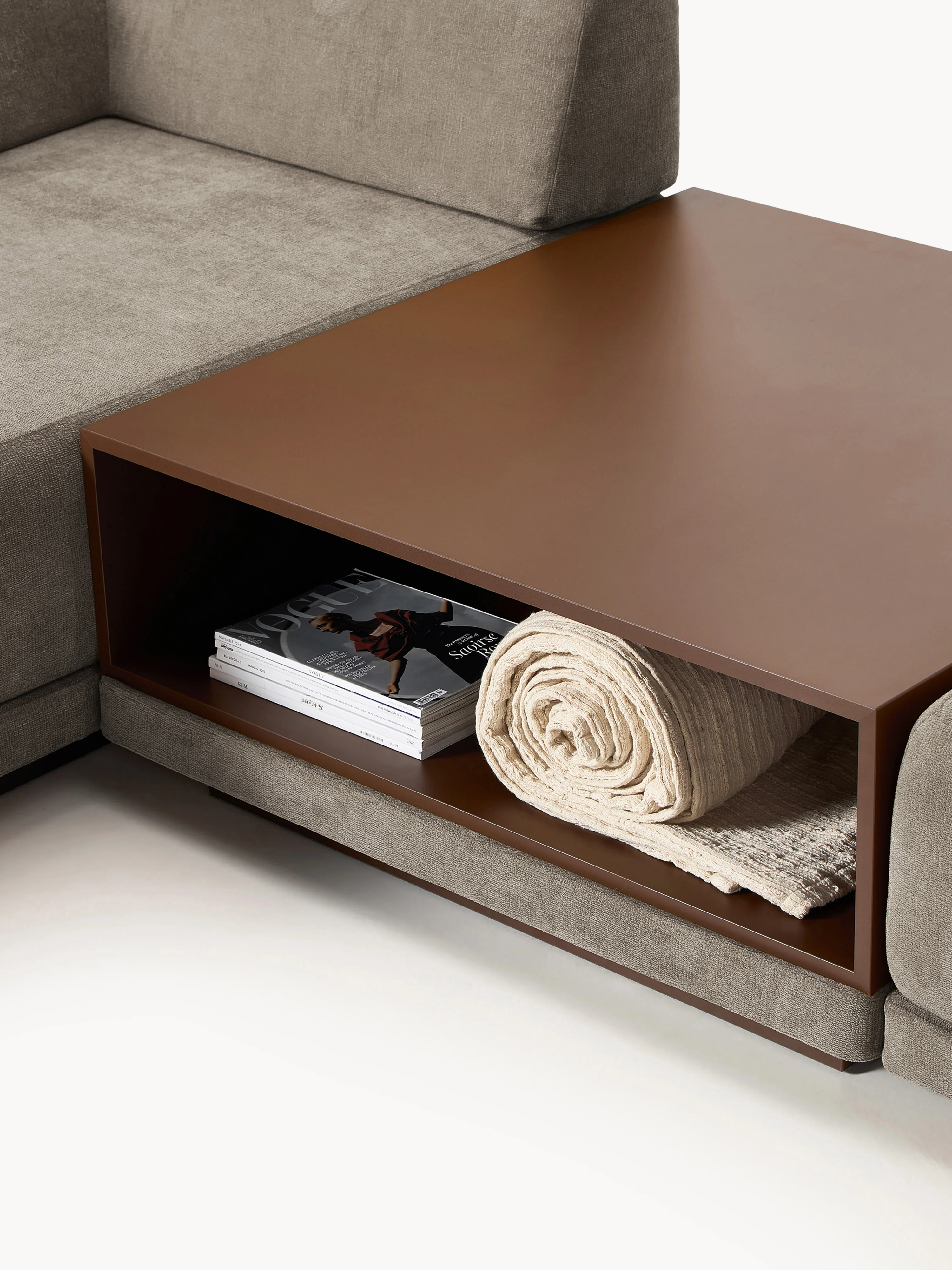 Modulaire hoekbank Colin (4-zits) met salontafel