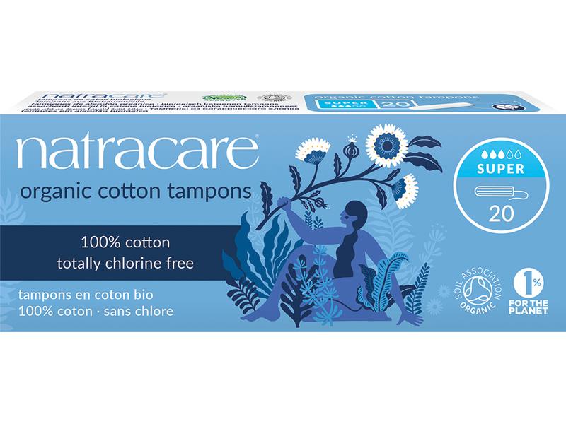 Natracare Tampons Super 20 Stück Tampons aus reiner Baumwolle