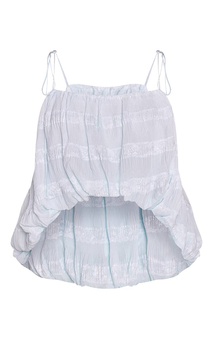 Bleu Layette Ensemble Haut Bouffant Froncé