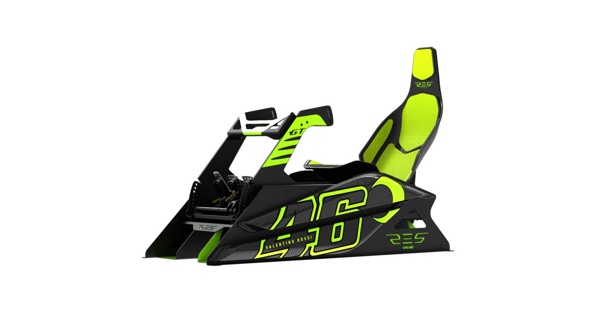 Res-TechGT Cockpit VR/46 Limited Edition racing simulator  (Zwart/neongroen)