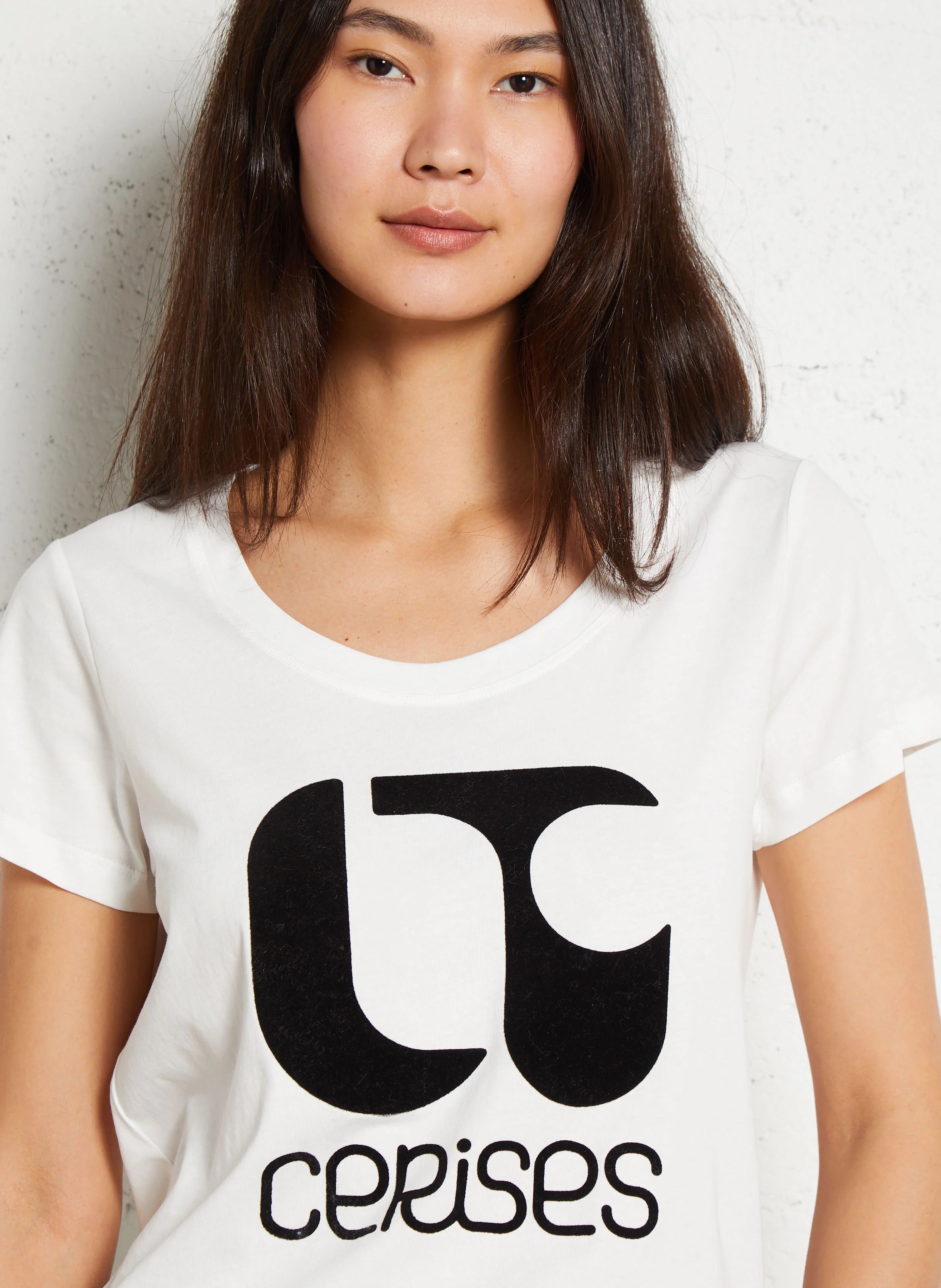 TAOLO - Tee-shirt manches courtes imprimé| Blanc