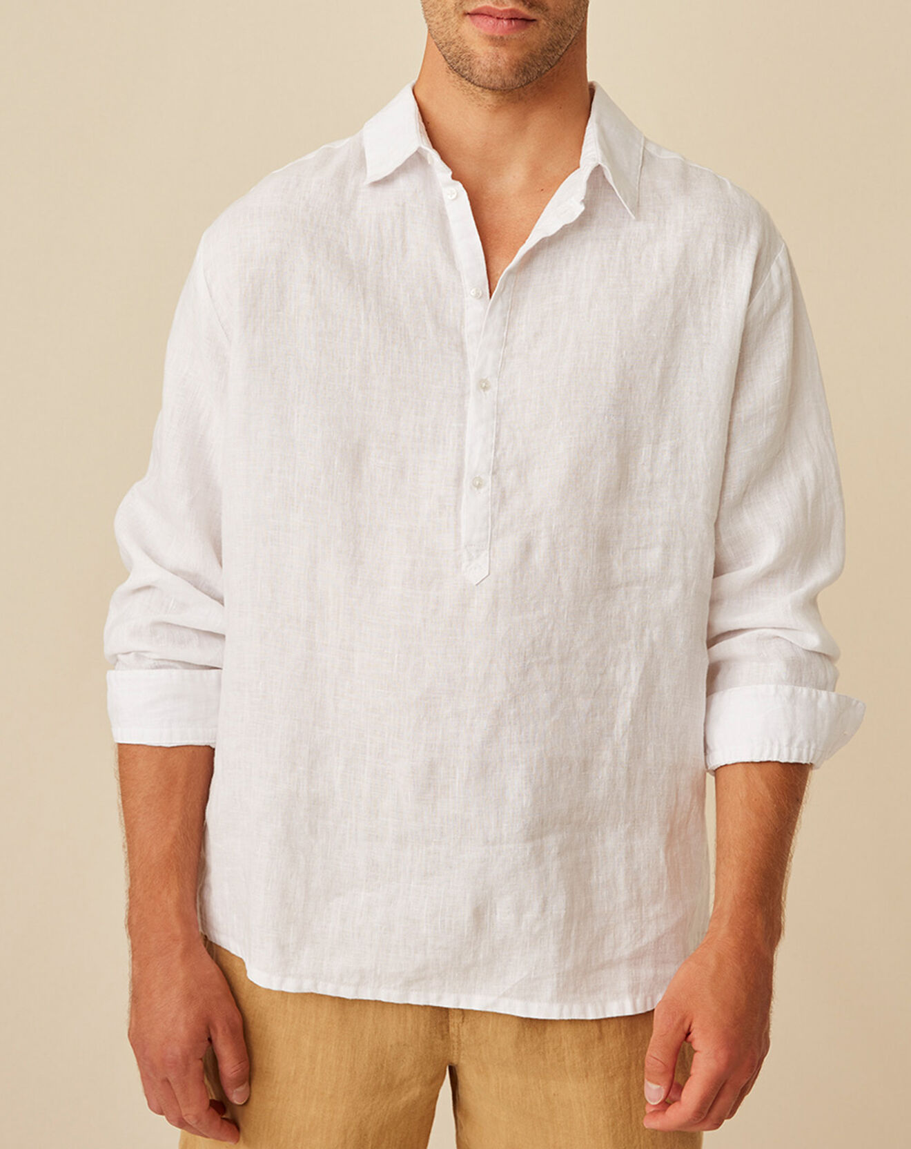 Harris Wilson Chemise 100% Lin Danish blanche