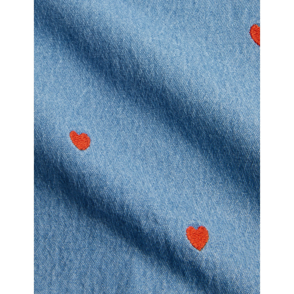 Køb Mini Rodini Blue Mini Hearts Aoe Woven Kjole