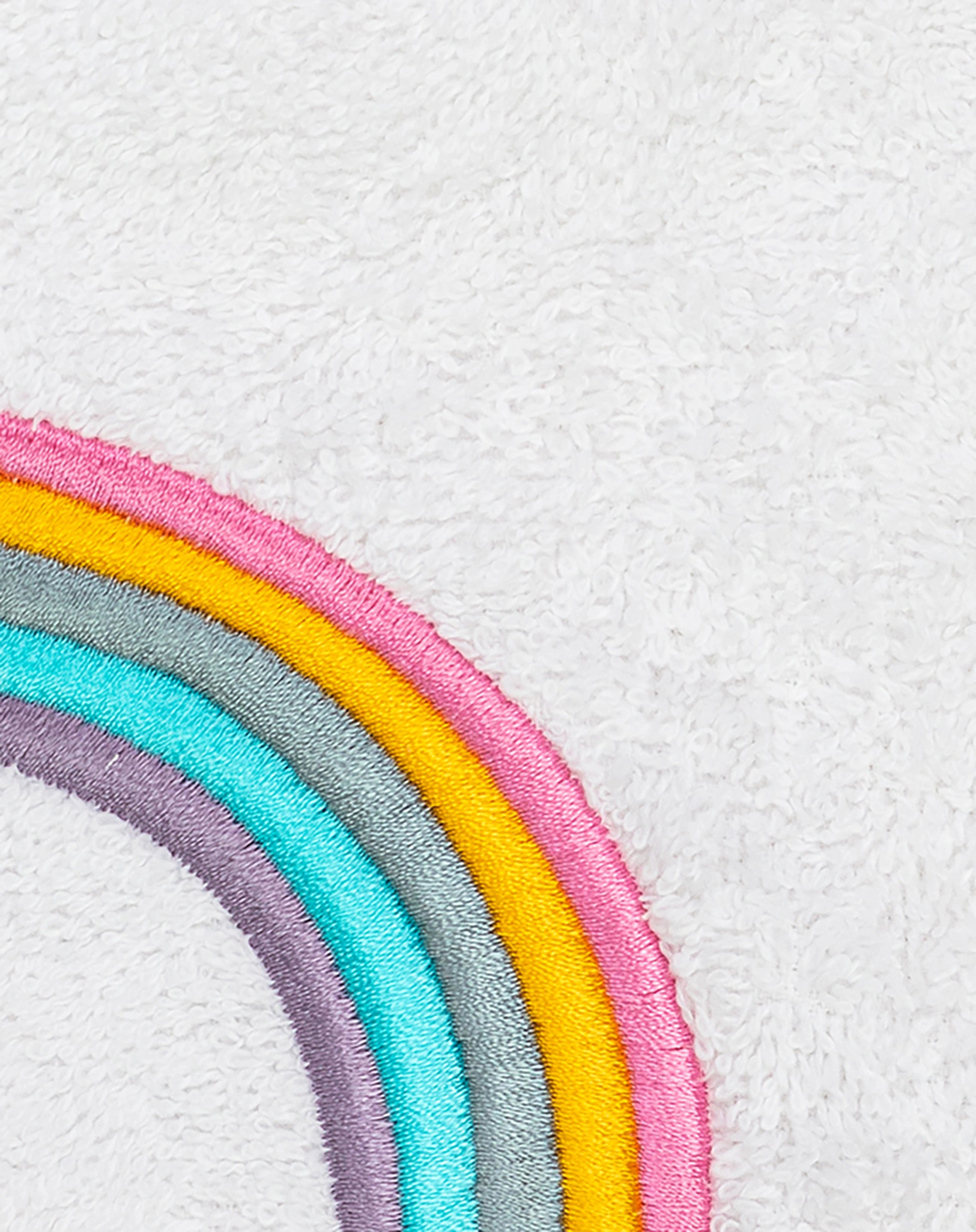 Waschhandschuh WISCH & WEG - REGENBOGEN (16x21) in weiß