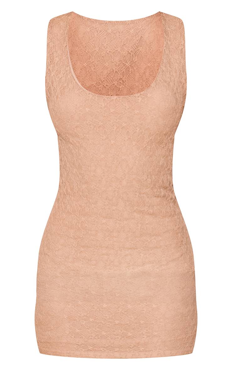 Gris Pierre Robe Courte Ajustée En Jersey Texturé Petite