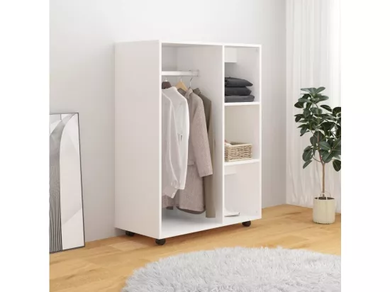 Garde-robe Blanc 80x40x110 cm Bois d’ingénierie