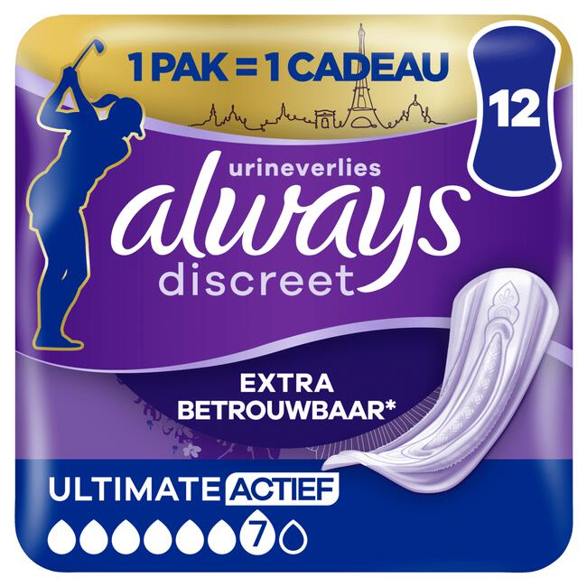 Always Discreet Incontinentieverband Ultimate Day 12 stuks