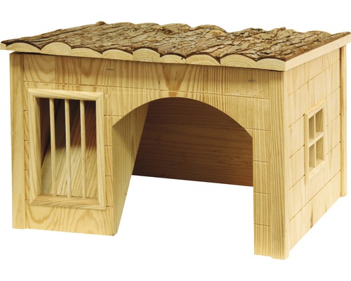 Knaagdierenhuis Nature met hooiruif 54 x 41 x 30 cm