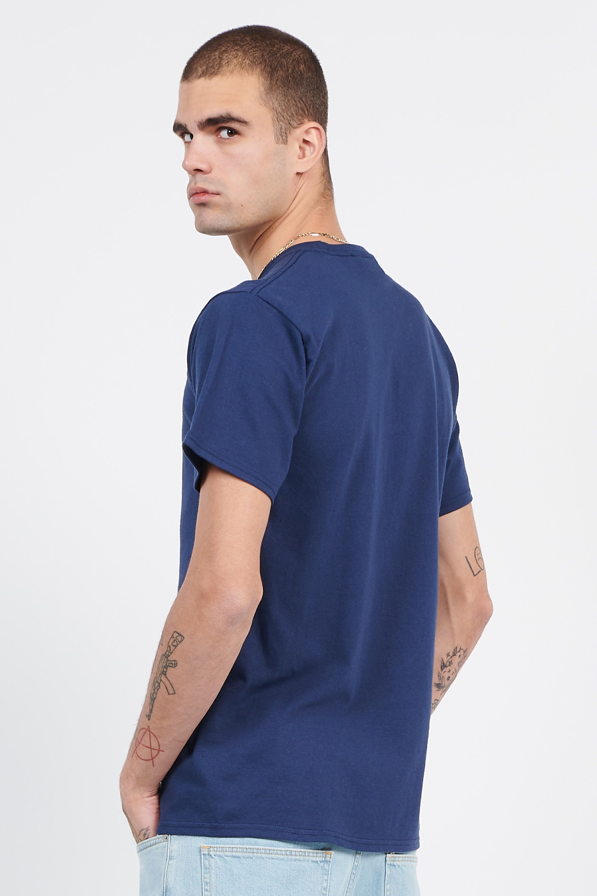 HUF T-SHIRT ON THE ROCKS Bleu