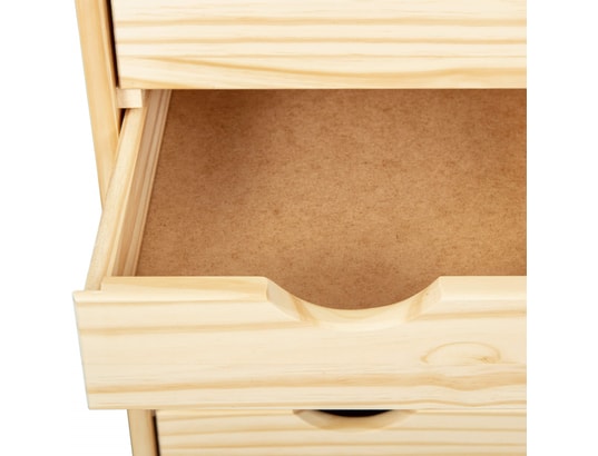 TERRE DE NUIT - Meuble de bureau Caisson 6 tiroirs pin massif naturel