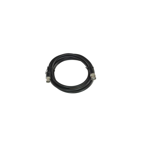 Cabo coaxial preparado BNC Macho > BNC Fêmea Coaxial RG59 2m Preto