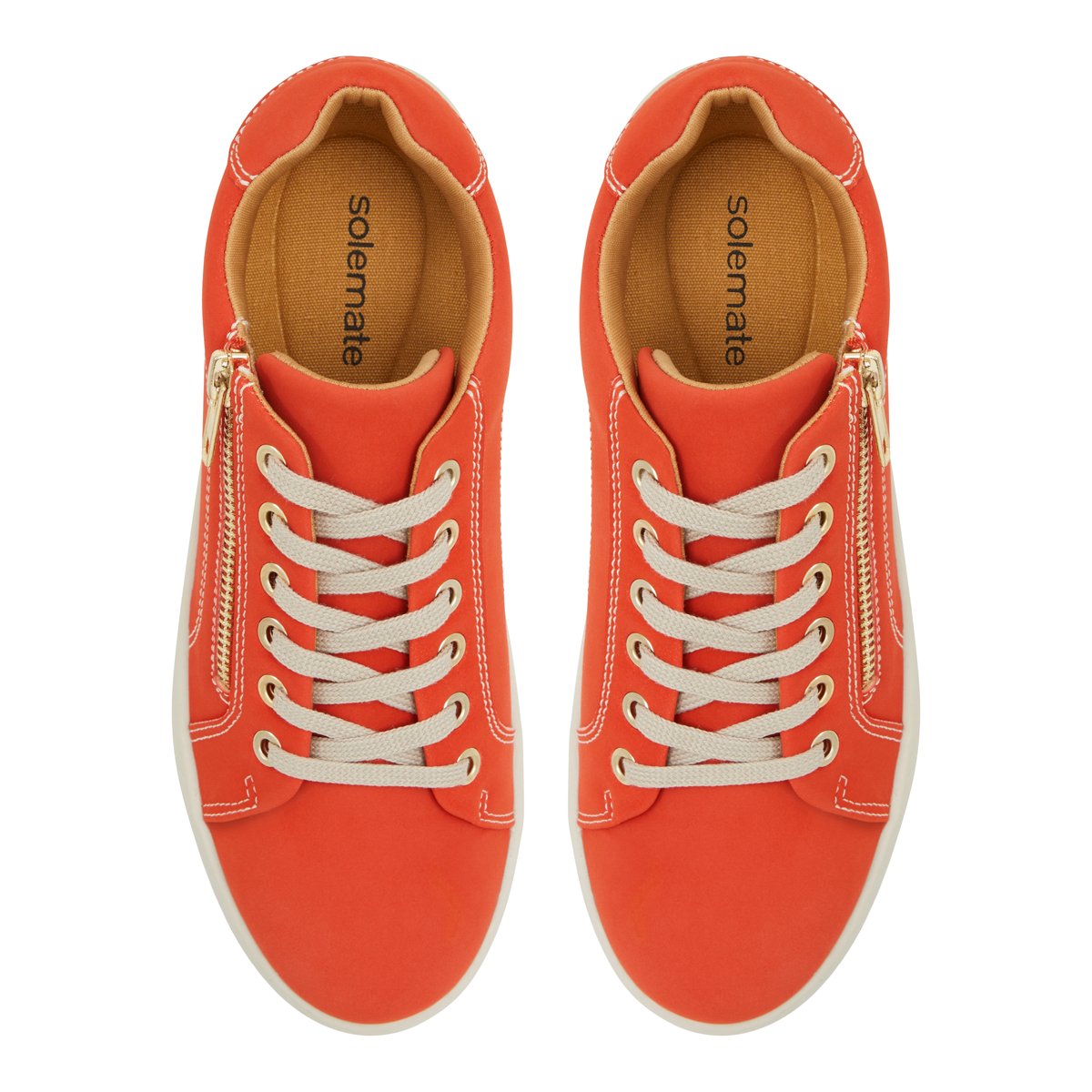 SOLEMATE-Monoun-Baskets - Talon plat - Orange