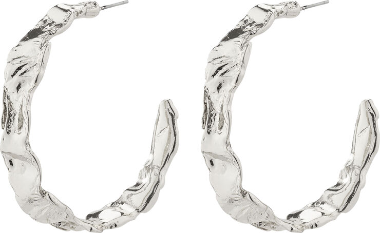 Pilgrim JULITA recycled semi-hoop earrings silver-plated Sølv