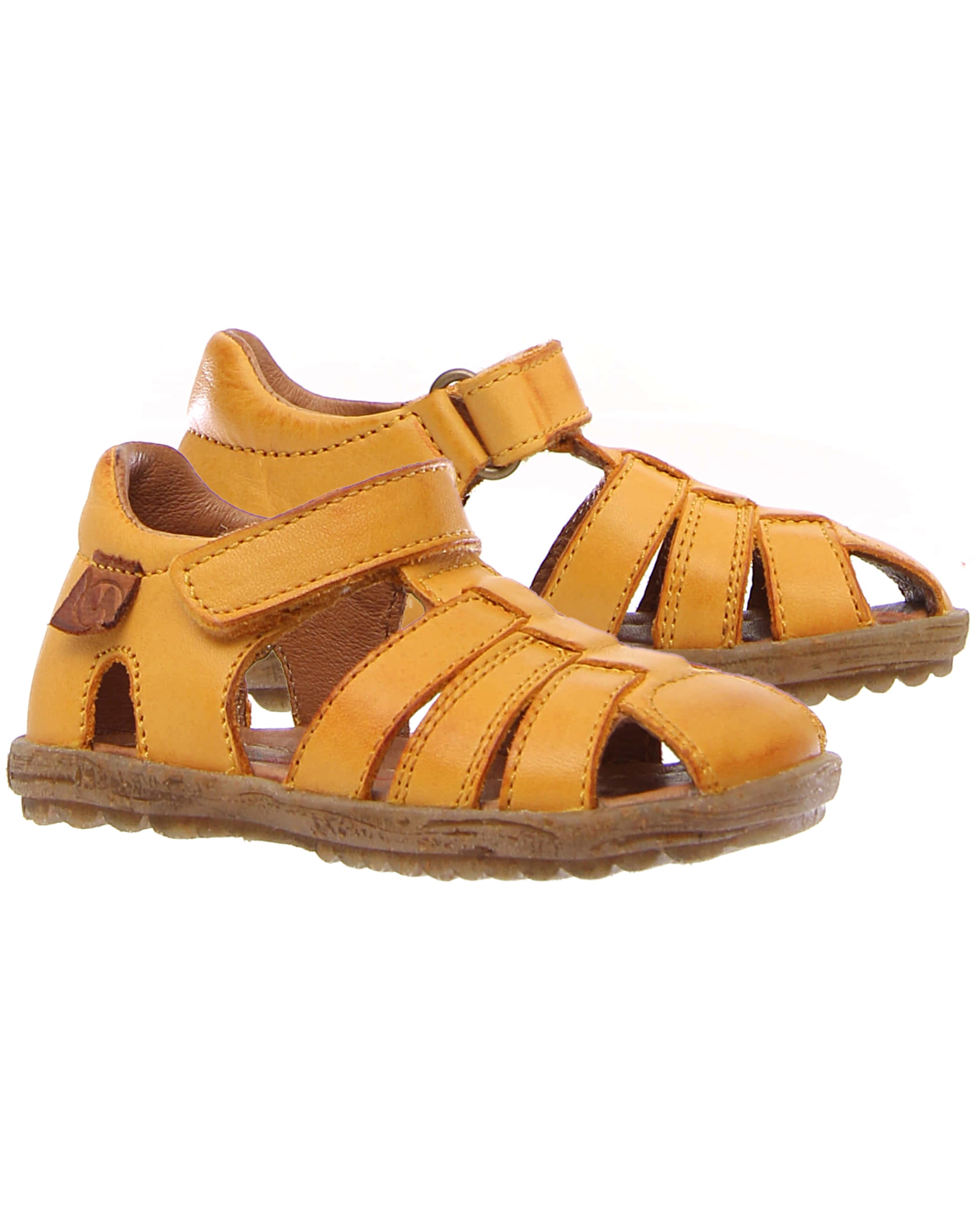 Leder-Sandalen SEE mit Zehenschutz in maisgelb