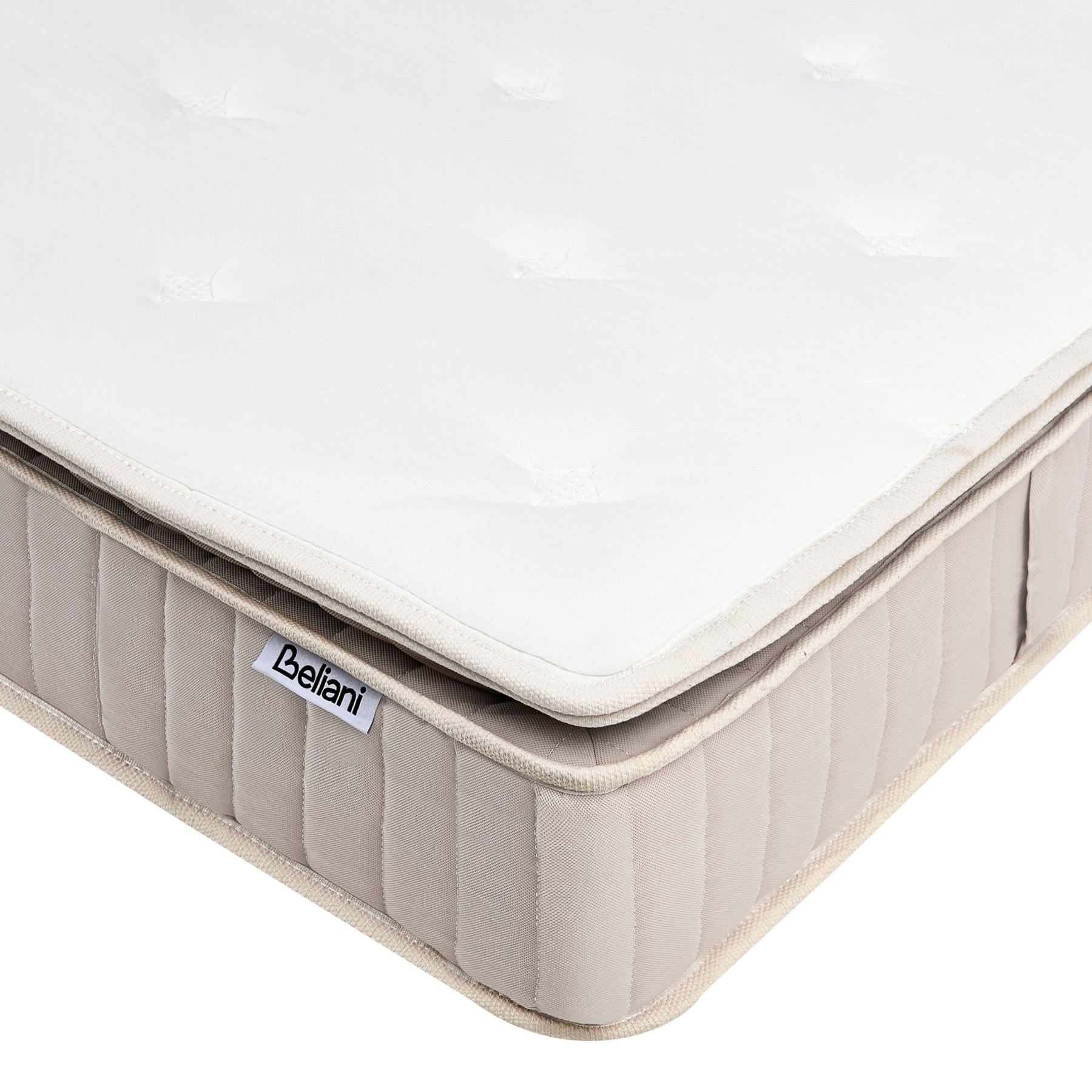 Beliani-DAYDREAM-Pocketveringmatras medium-Wit-140 x 200 cm-Polyester