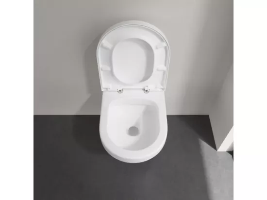 WC suspendu sans bride VILLEROY ET BOCH Architectura + abattant + Bati support GEBERIT + plaque de commande