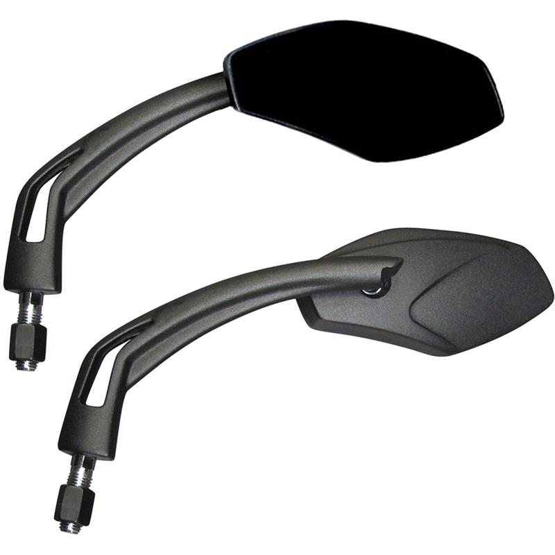 Dafy Moto - Rétros High Tech x2 Noir Mat Noir