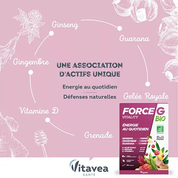 Vitavea Force G Vitality Bio Energia Diária 20 ampolas
