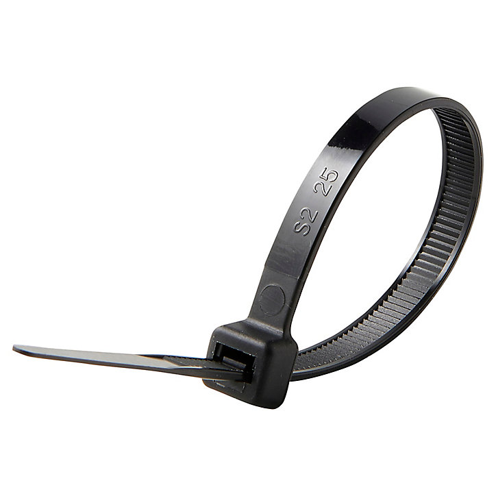 100 colliers de serrage en nylon Diall 6 x 175 mm noir