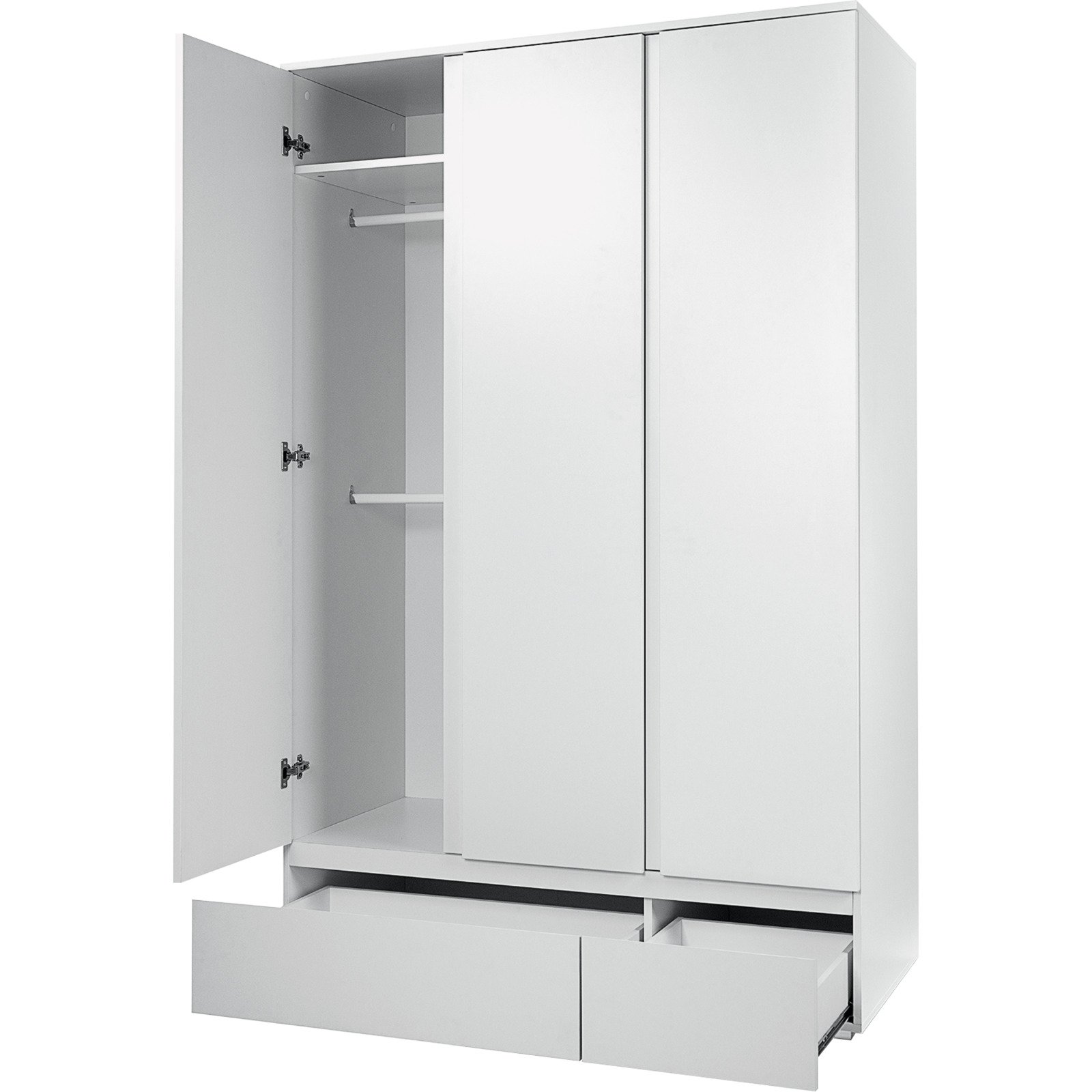 Schrank Shark Dekor weiss 120 x 191 x 55 cm