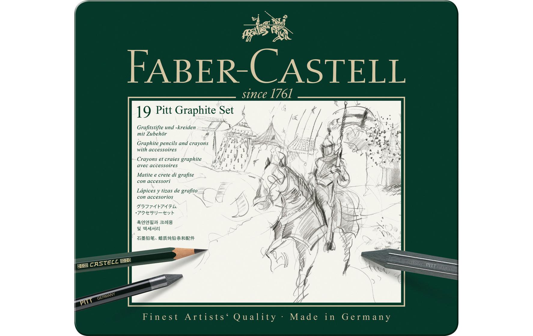 Graphitstift Faber-Castell PITT 19er MetalletuiGraphit-Set für den professionellen Einstieg