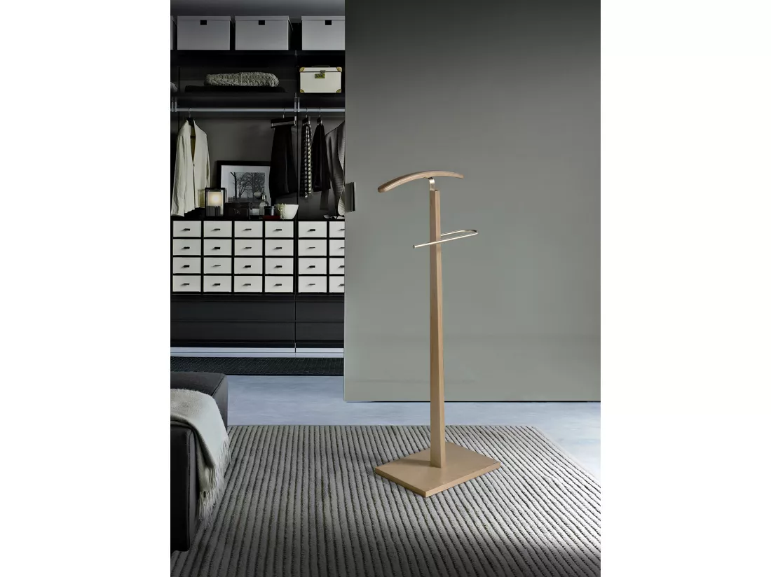 Valet de nuit - H114cm x L48cm x P28cm - hêtre massif chêne - Smart