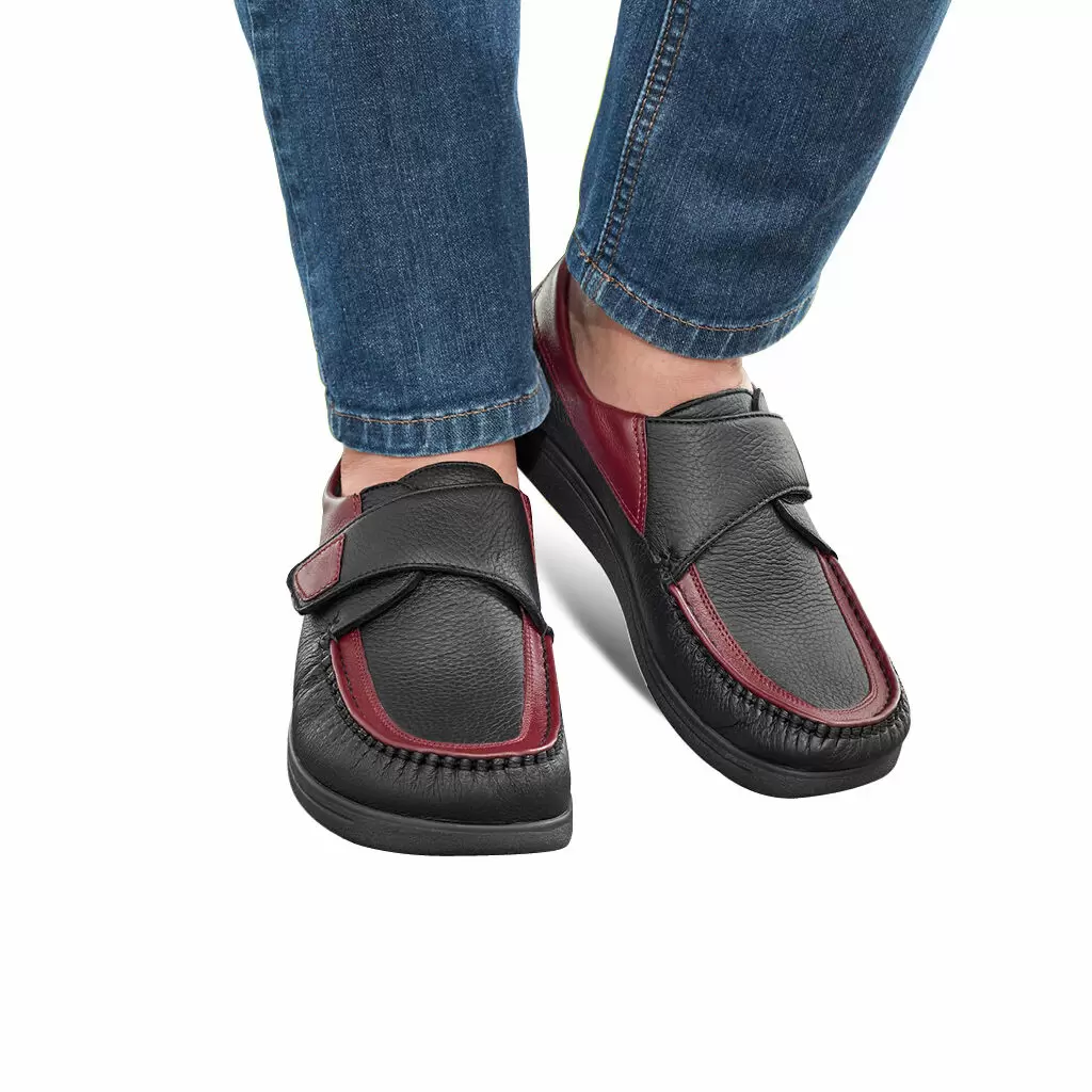 DAMEN - Klettschuh VARIO ELK schwarz-bordeaux