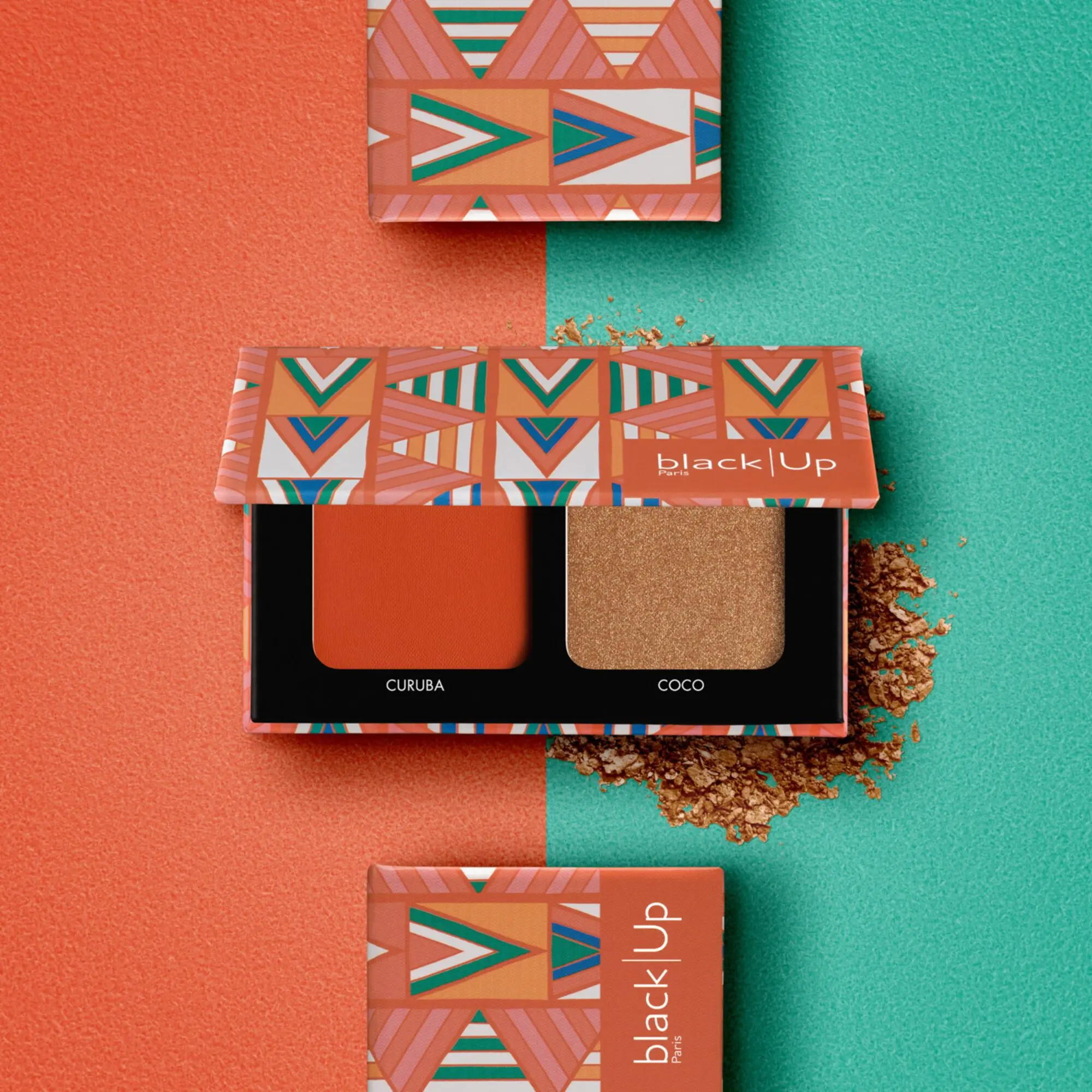 Black Up - Palette Wax Duo Blush & Highlight- Blush / Poudre Bronzante