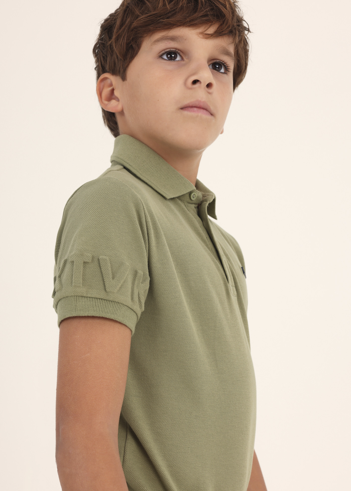Camisa polo de algodão sustentável para meninos