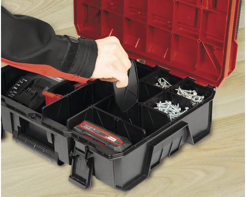 Einhell E-Case accessoire kunststof vakkenset bestaande uit 9 robuuste kunststof vakken