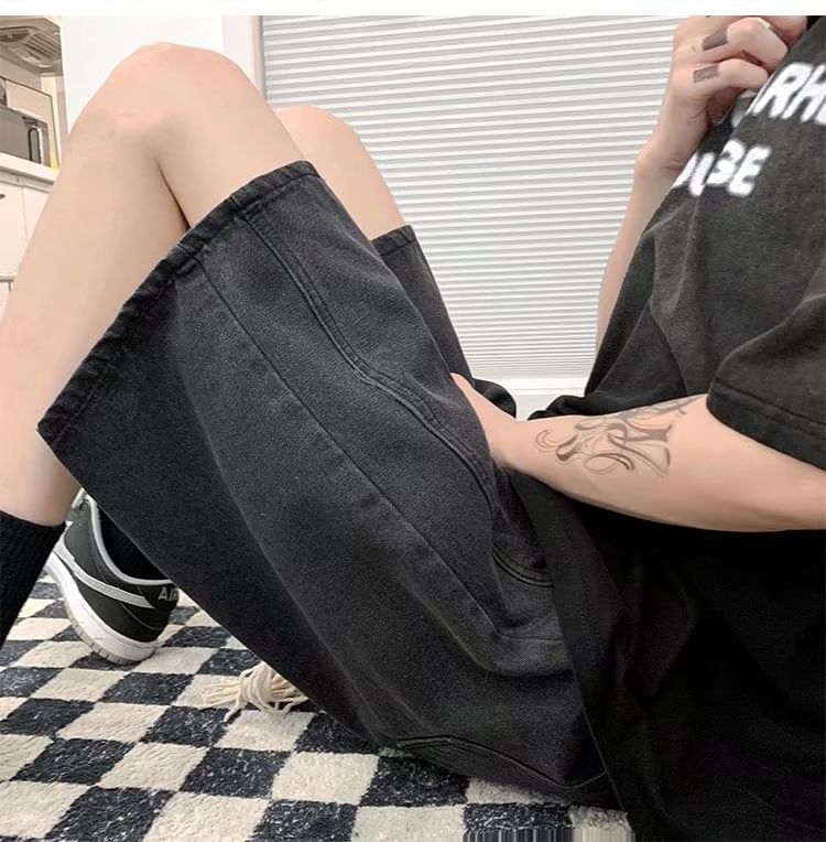 Diphon - Denim shorts met middelhoge taille