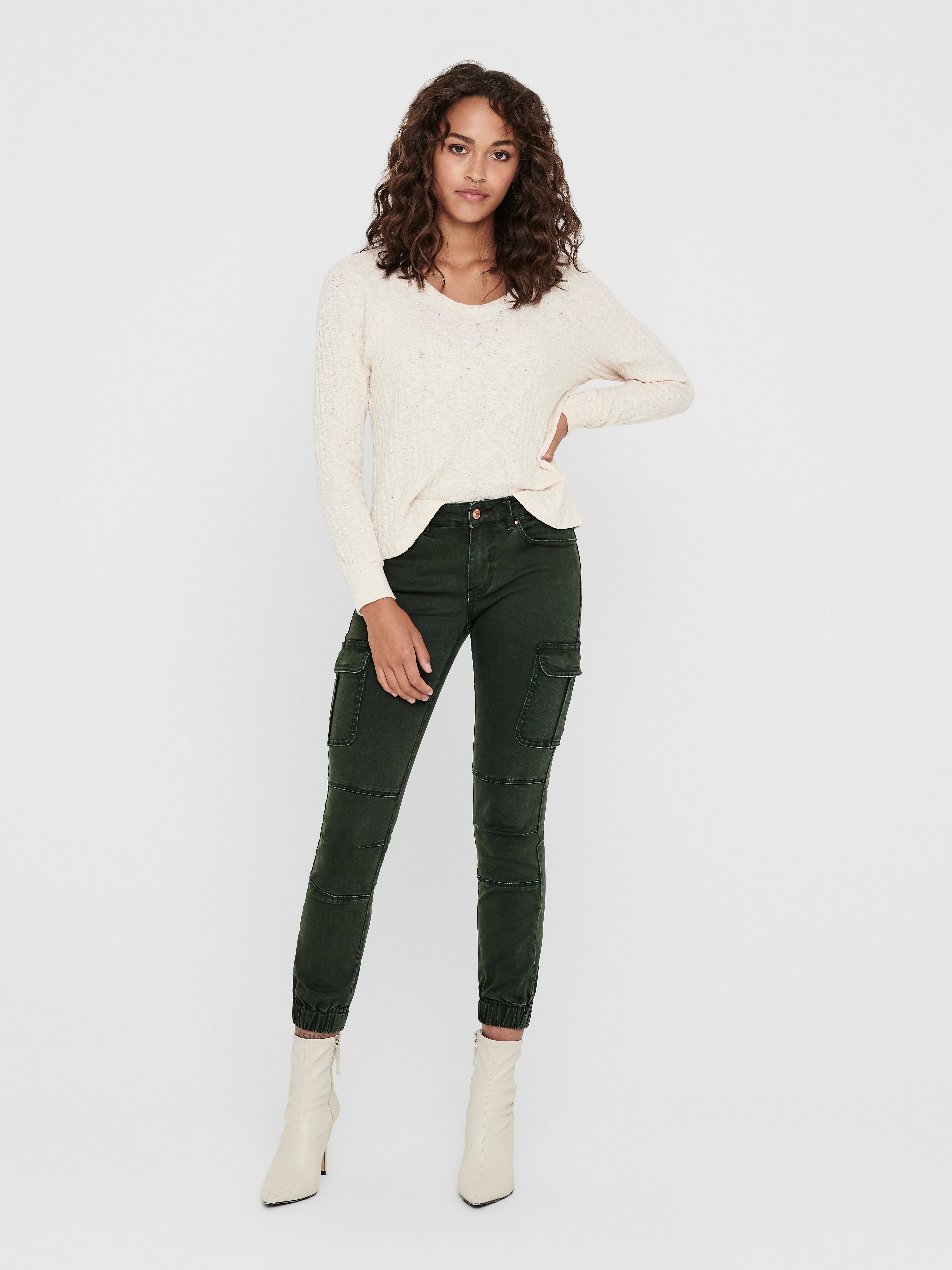 ONLMISSOURI Mittlere Taille Slim Fit Cargo-Hose Rosin