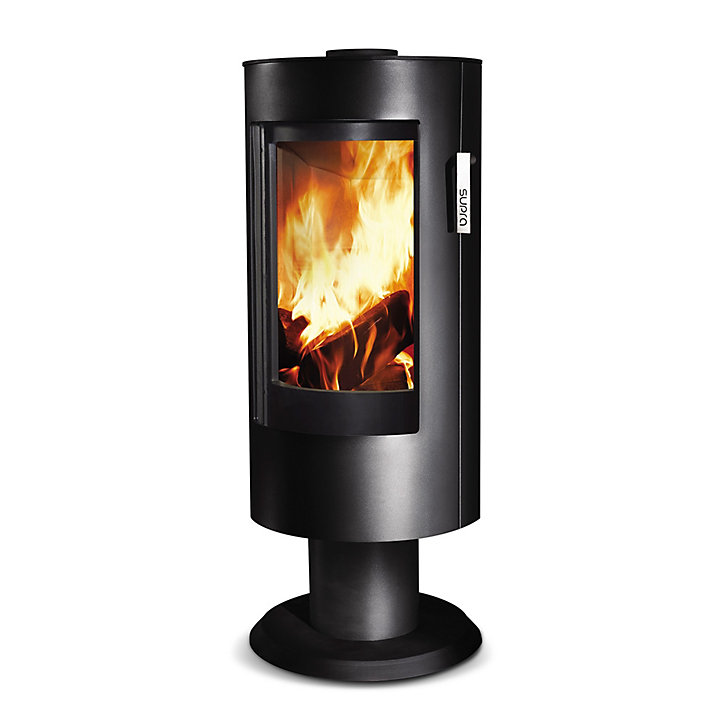Poêle à bois en fonte Supra Chloé sur pied 7.1kW 120m²