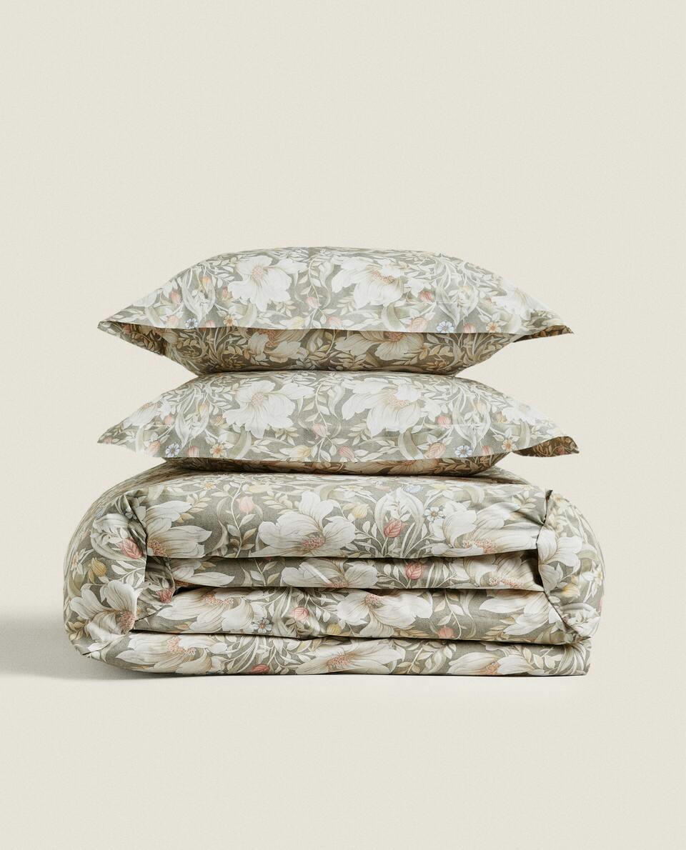 CAPA DE EDREDOM COM ESTAMPA FLORAL