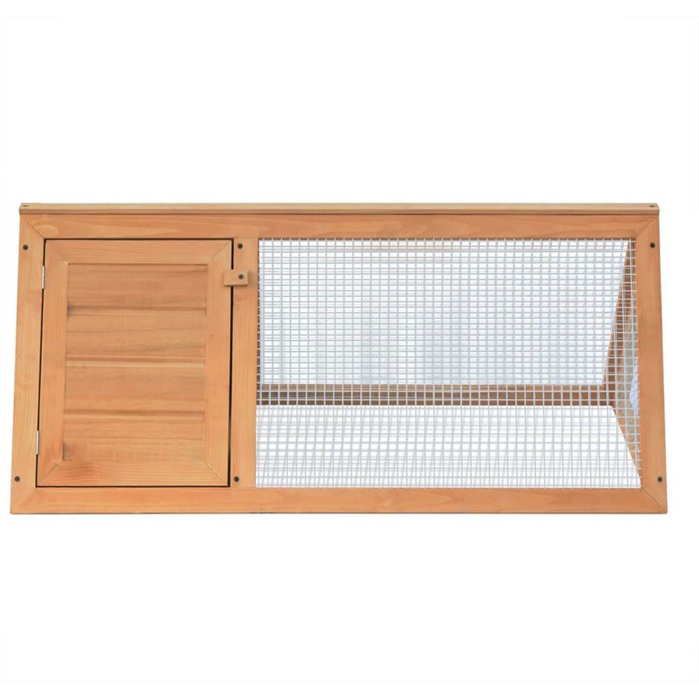 Cage clapier pour animaux 98 x 50 x 41 cm bois marron