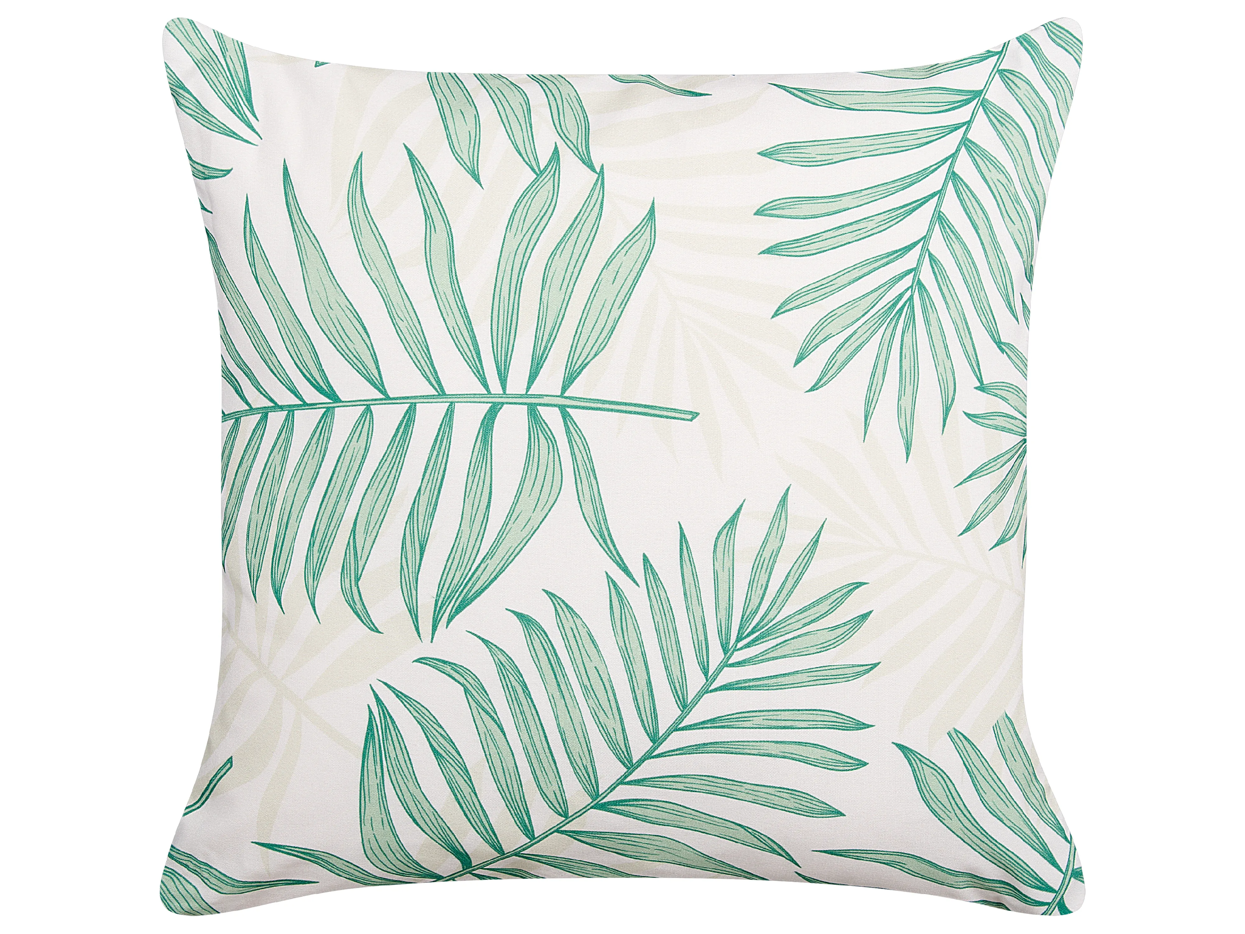 Set van 2 tuinkussens POGGIO bladpatroon 45 x 45 cm Groen