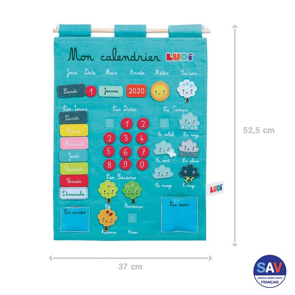 Calendrier Basic bleu