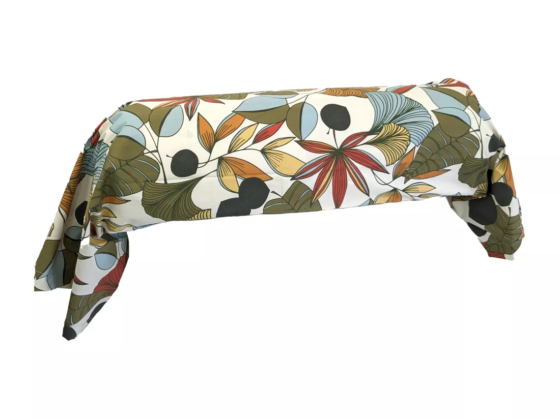 Taie de traversin 43X240 cm percale coton CASCADE vert Sauge