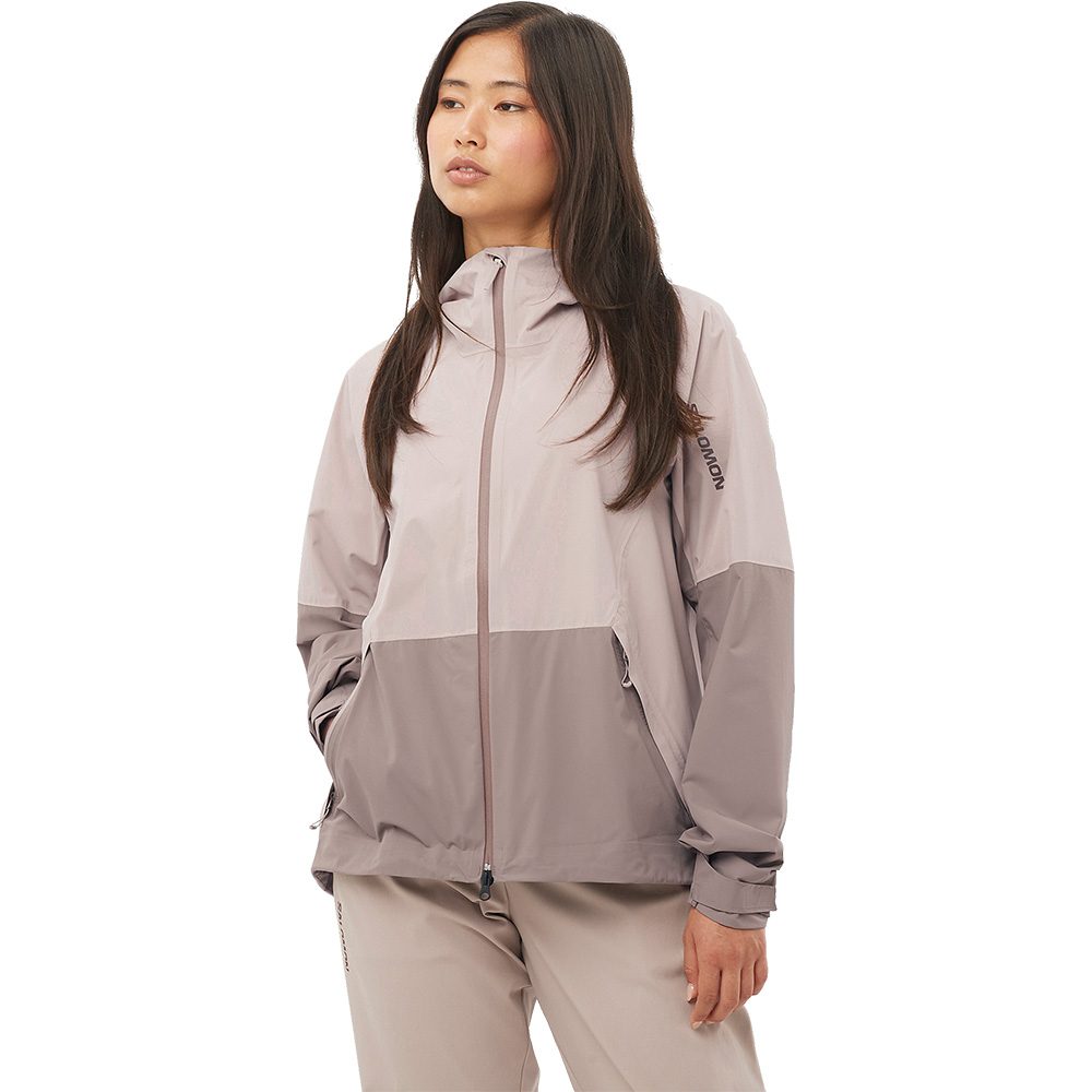 Salomon Outerpath 2.5-Lagen Regenjacke Damen iron