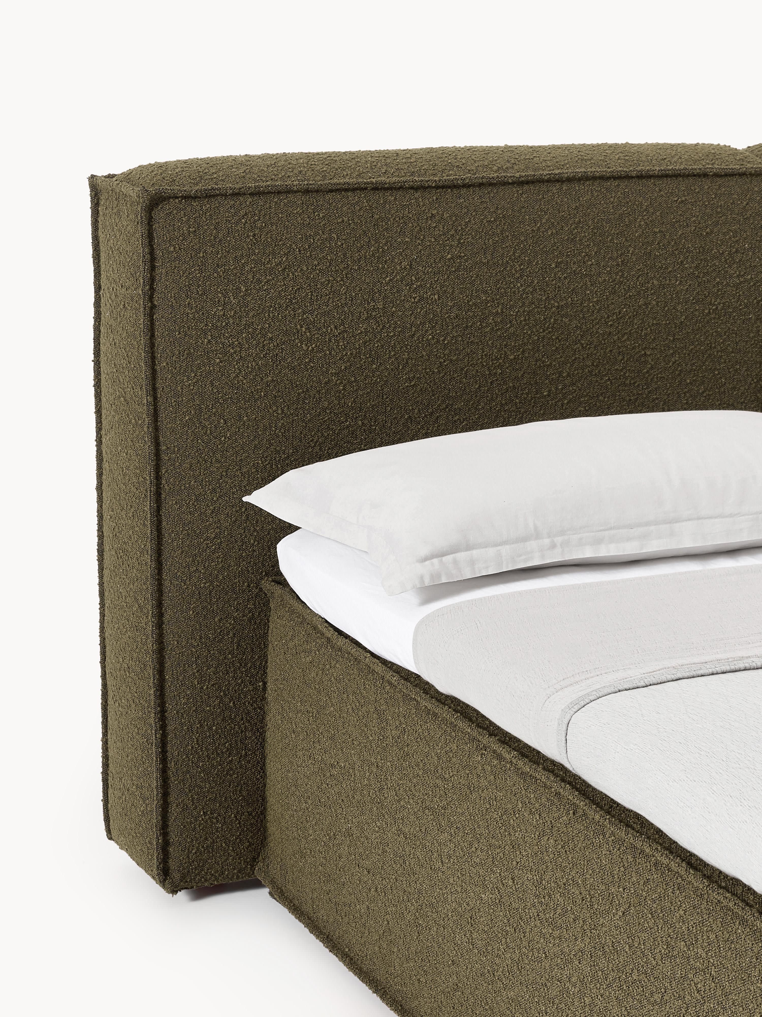 Bouclé boxspring bed Lennon