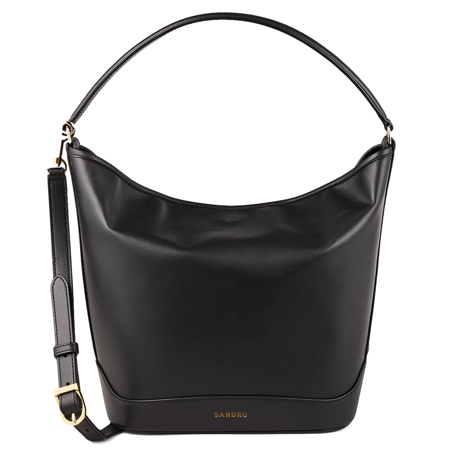 Sac seau en cuir | Noir