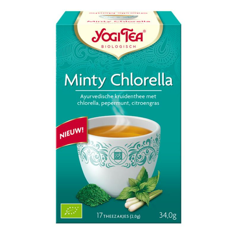 Yogi tea Minty Chlorella Biologisch17 stuks