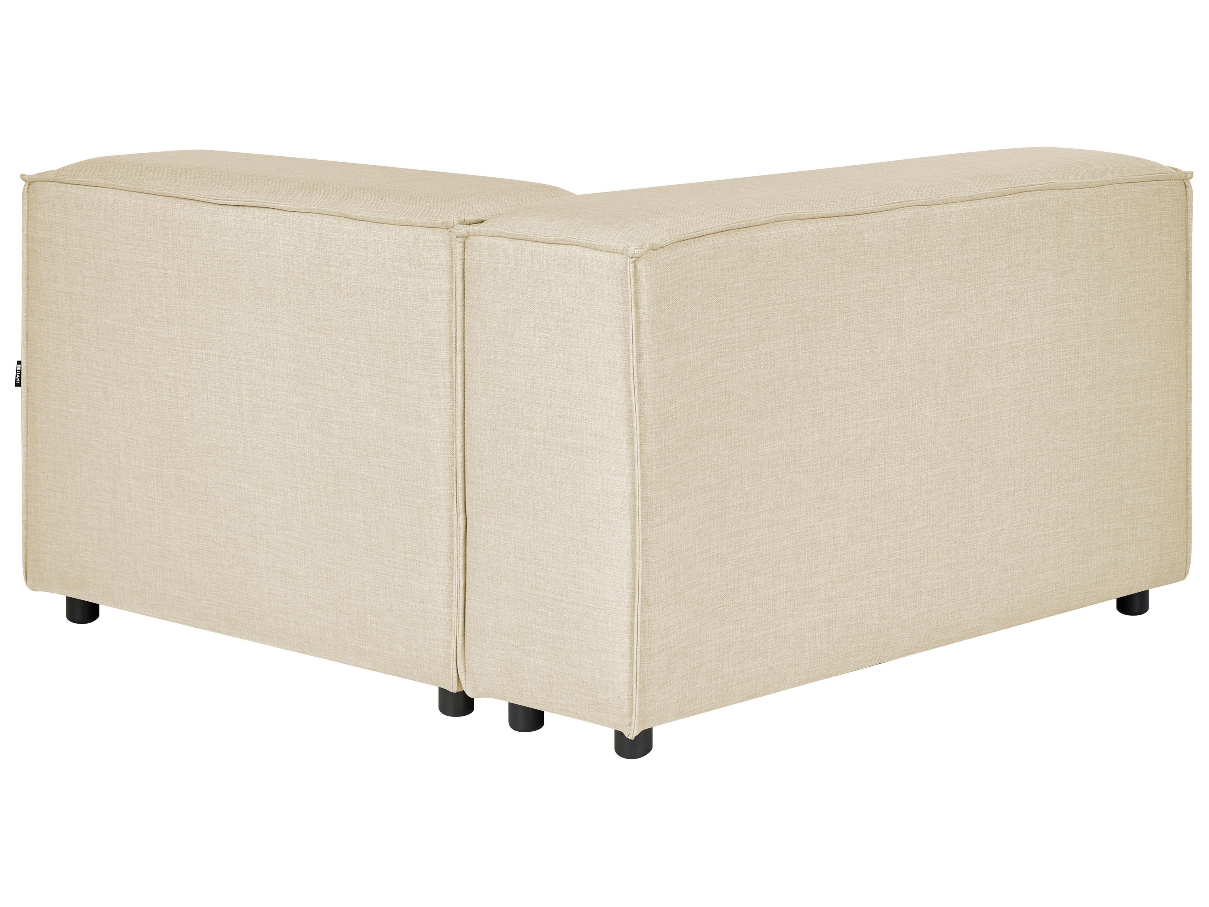 Modulaire hoekbank 2-zits APRICA Kunstlinnen Beige rechtszijdig
