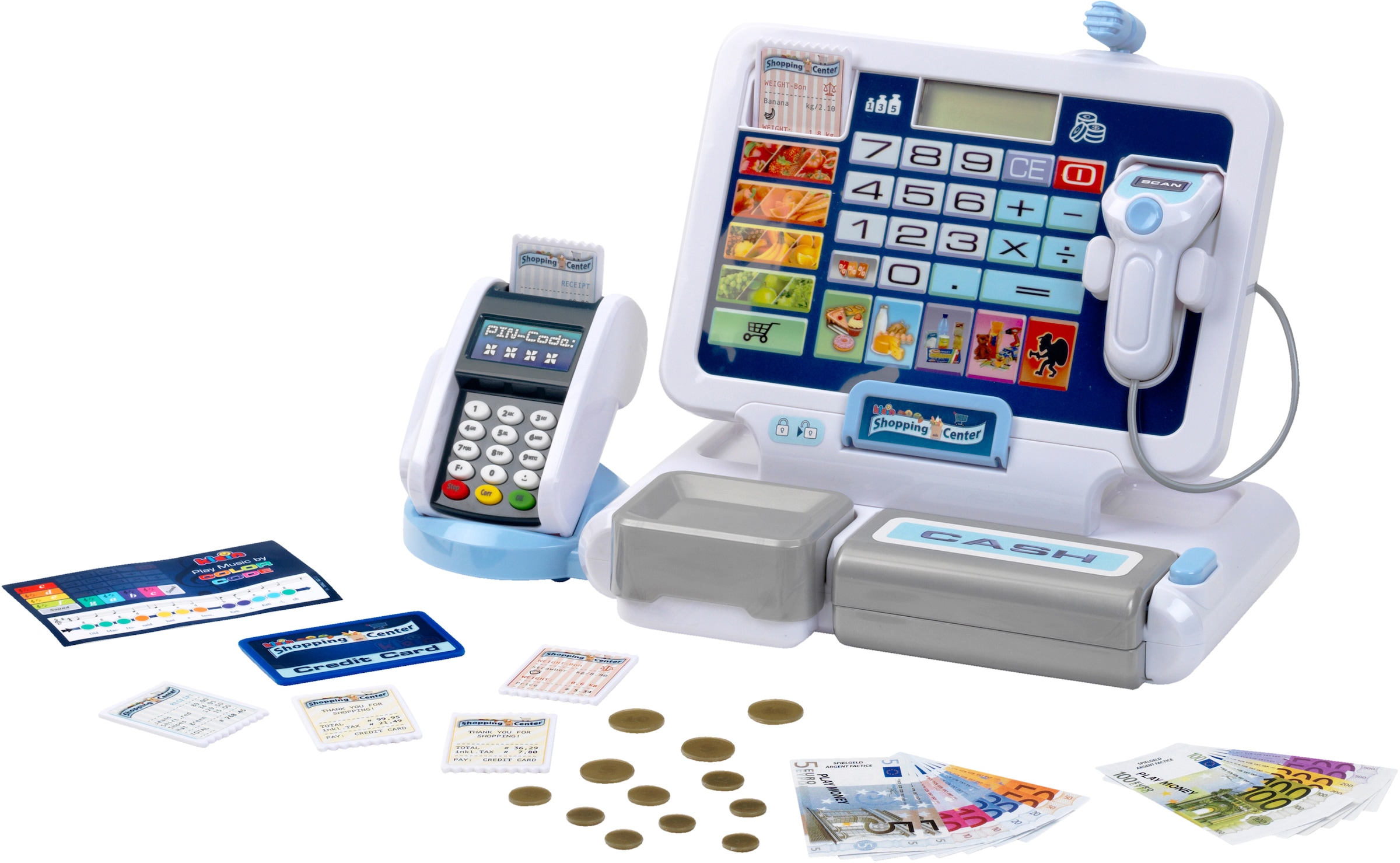Klein Spielkasse »Shopping Center Tablet & Kassenstation« mit elektronischen Funktionen