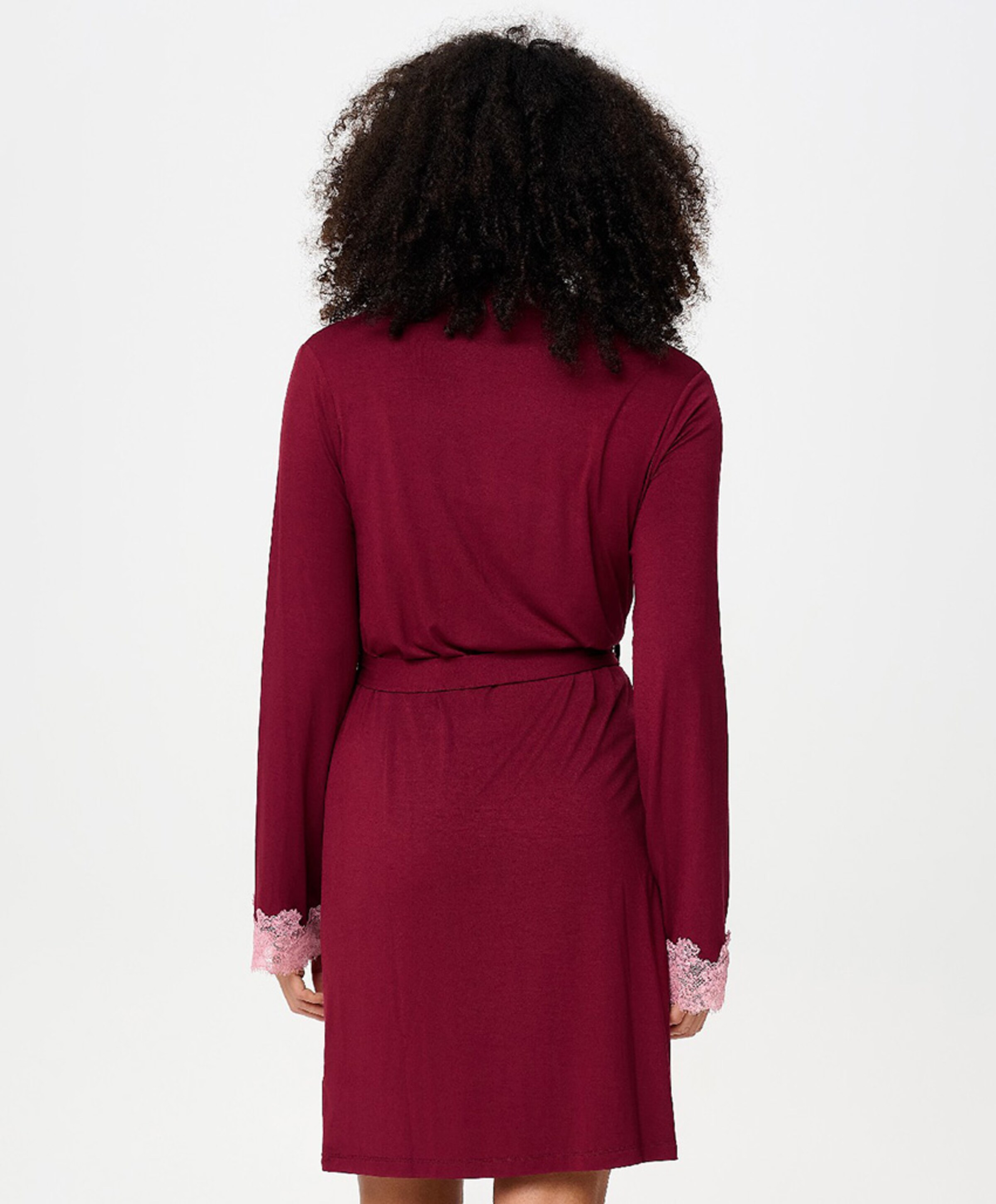 LingaDore Dames ochtendjas bordeaux