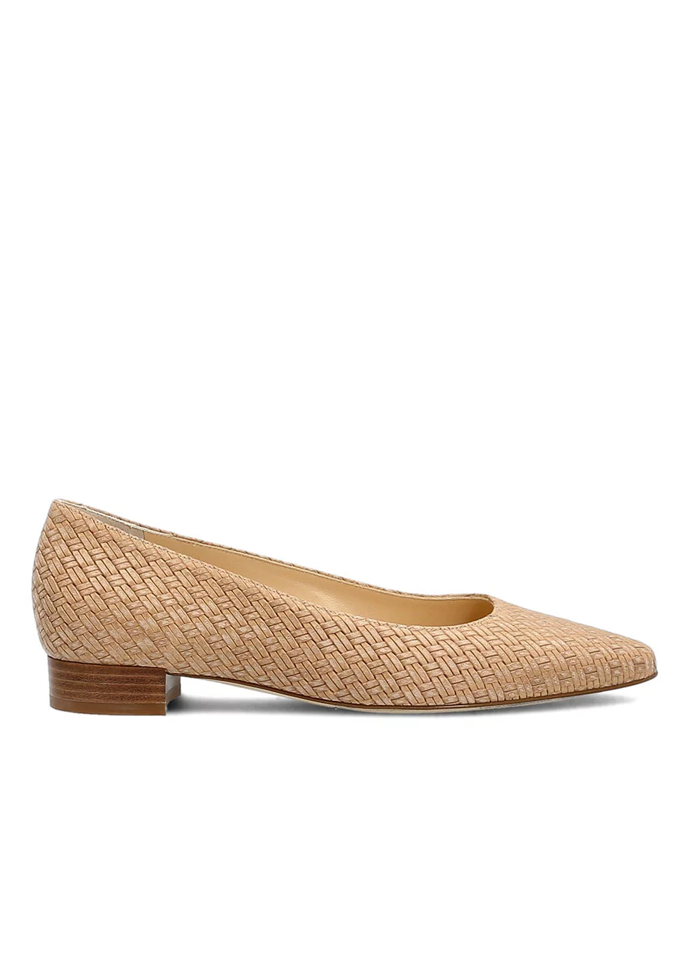 ESCARPIN VIENNE CUIR TRESSE BEIGE
