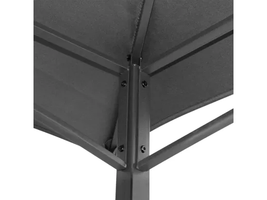 Gazebo BBQ et étagères latérales anthracite 240x150x243cm acier