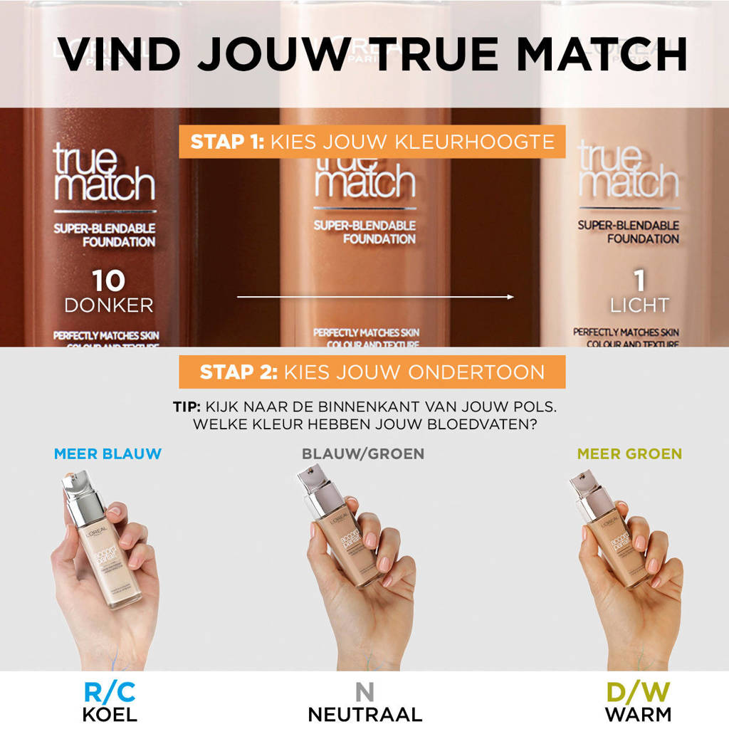 Super mooie foundationTrue Match Foundation - 8.D/8.W Golden Cappuccino